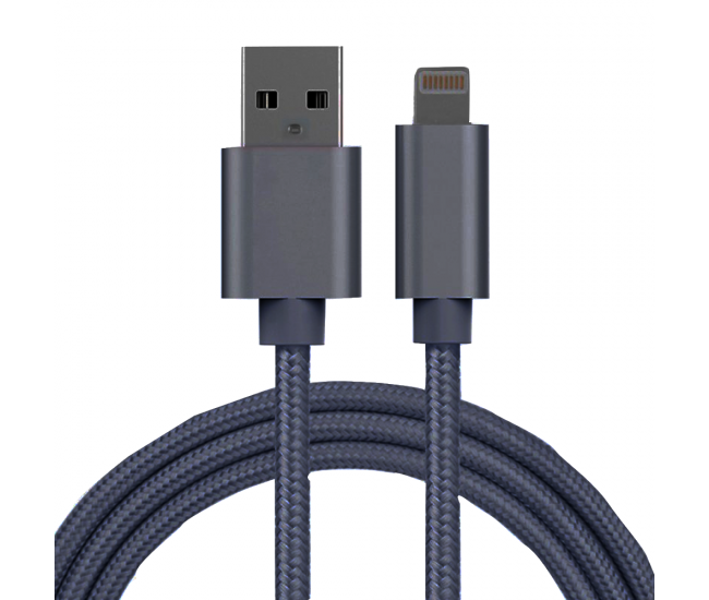 Cablu de date Lightning Explorer Series pentru iPhone si iPad, space grey, 1 m