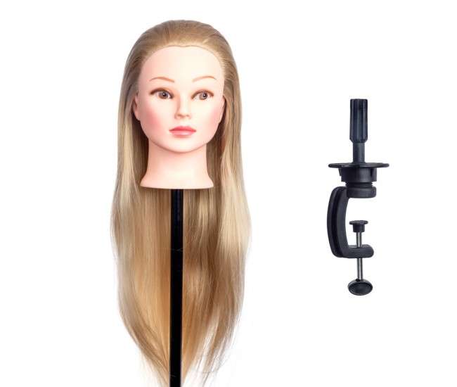 Cap de practica manechin, Lila Rossa, lung, sintetic, 80 cm, blond