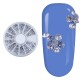 Carusel decor unghii Lilac, decor tip diamant, argintii