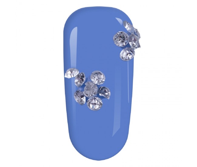 Carusel decor unghii Lilac, decor tip diamant, argintii