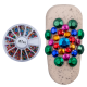 Carusel decoratiuni unghii, mix de pietricele multicolore