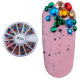 Carusel decoratiuni unghii, mix de pietricele multicolore