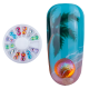 Carusel decoratiuni unghii, model stoica, multicolore