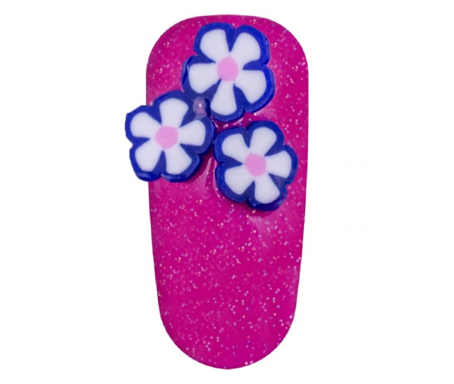 Carusel fimo Lila Rossa, decoratiuni flori pentru unghii