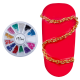 Carusel, lantisor metalic pentru unghii, multicolor