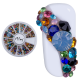 Carusel, strasuri multicolore tip diamant