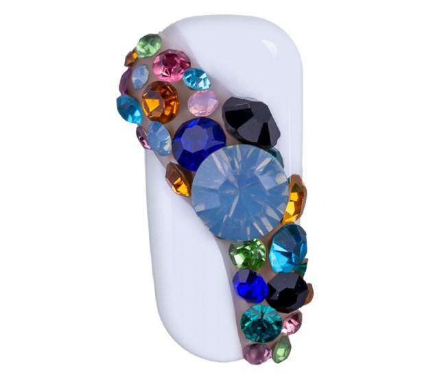 Carusel, strasuri multicolore tip diamant