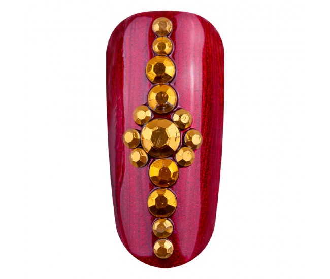 Carusel decoratiuni unghii, model pietricele aurii