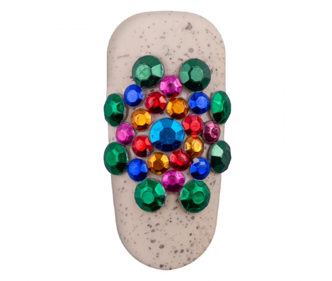 Carusel decoratiuni unghii, mix de pietricele multicolore