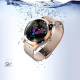 Smartwatch dama loomax KW10, bratara metalica, rezistent la apa ip68, vibratii, multi sport, gold