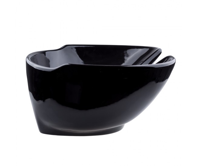Chiuveta scafa coafor din ceramica, negru, adancime 22 cm
