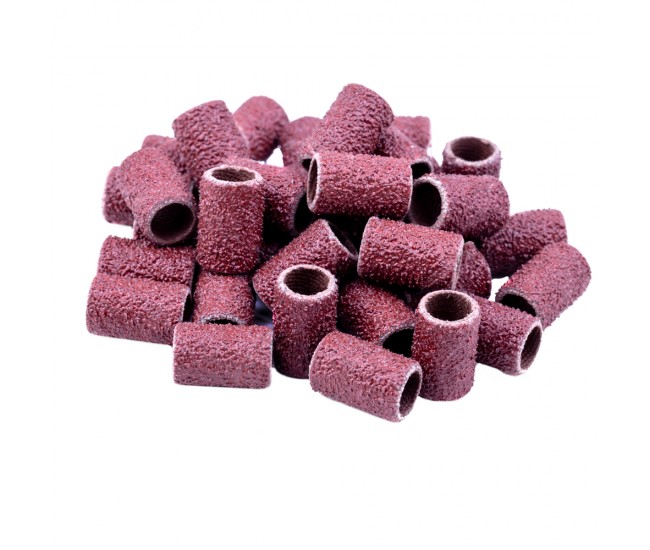Set cilindri abrazivi Lila Rossa, inele smirghel cu granulatie 150, 100 buc Set cilindri abrazivi Lila Rossa, inele smirghel cu granulatie 150, 100 buc