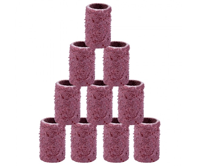 Set cilindri abrazivi Lila Rossa, inele smirghel cu granulatie 150, 100 buc Set cilindri abrazivi Lila Rossa, inele smirghel cu granulatie 150, 100 buc