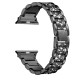 Curea metalica pentru Apple Watch Loomax, bratara compatibila cu Apple Watch 6/5/4/3/2/1, 42 / 44 mm neagra, 33-3322