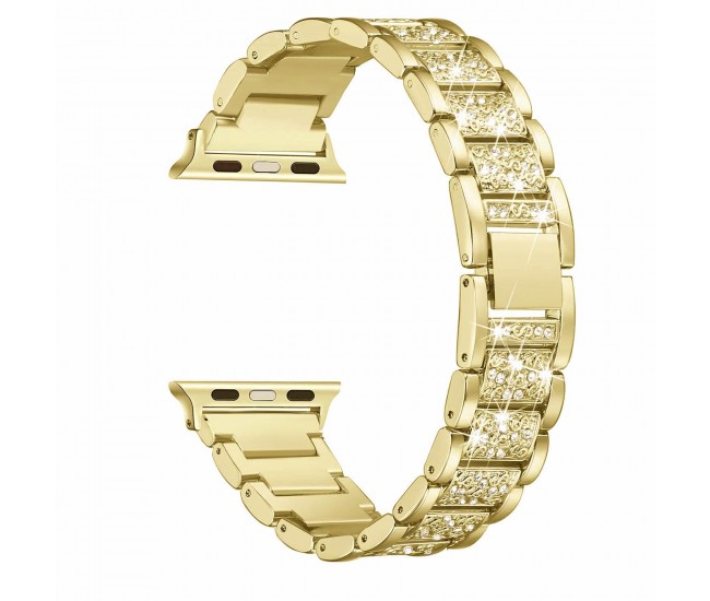 Curea metalica pentru Apple Watch Loomax, bratara compatibila cu Apple Watch 6/5/4/3/2/1, 38 / 40 mm gold, 33-3329