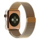 Curea metalica pentru Apple Watch Loomax, bratara Milanese Loop, Compatibila cu Apple Watch, 42 / 44 mm vintage gold, 33-3302