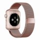 Curea metalica pentru Apple Watch Loomax, bratara  compatibila cu Apple Watch, 42 / 44 mm Rose pink