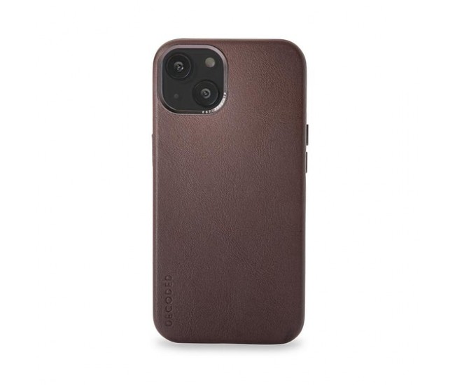 Husa de protectie Decoded IPhone 13, compatibila MagSafe, piele ecologica, maro