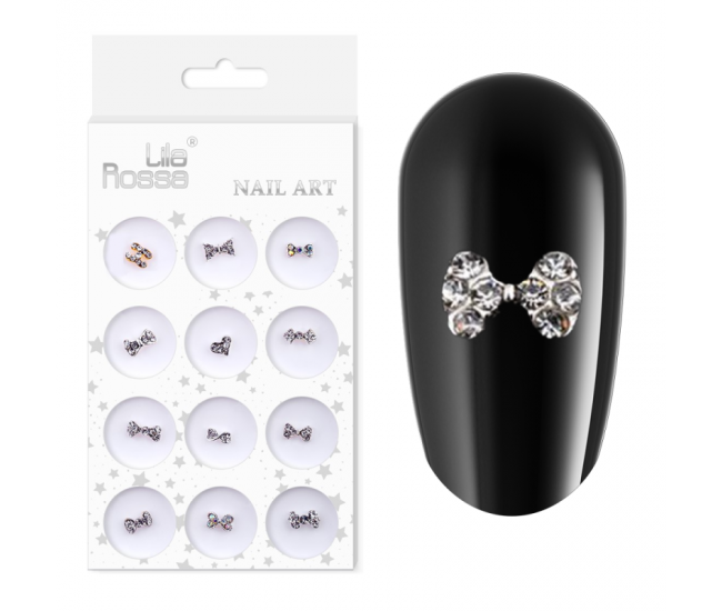 Decor metalic pentru unghii, nail art, Lila Rossa, 12 bucati