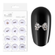 Decor metalic pentru unghii, nail art, Lila Rossa, 12 bucati