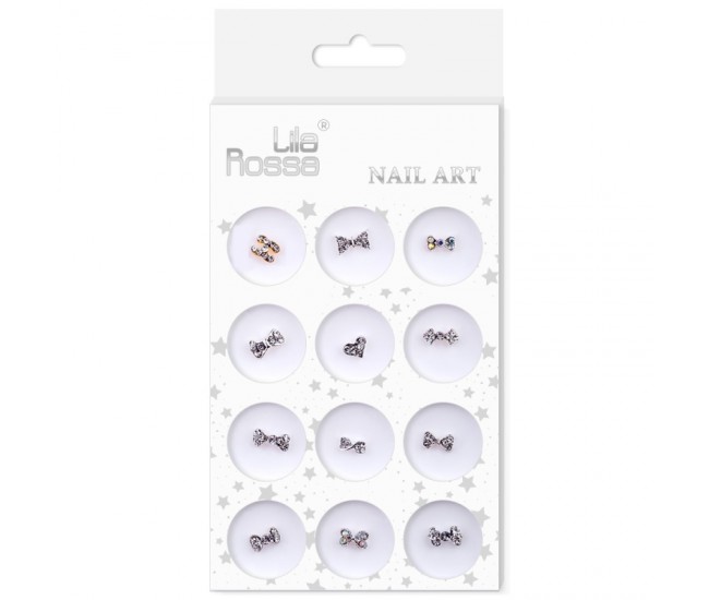 Decor metalic pentru unghii, nail art, Lila Rossa, 12 bucati