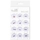 Decor metalic pentru unghii, nail art, Lila Rossa, 12 bucati