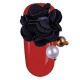 Decor unghii 3D textil cu magnet, floare, negru, Lila Rossa
