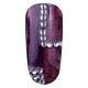 Decor unghii, Lila Rossa, cristale tip diamant, argintii