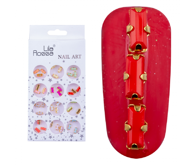 Decoratiuni pentru unghii Lila Rossa, pietre multicolore