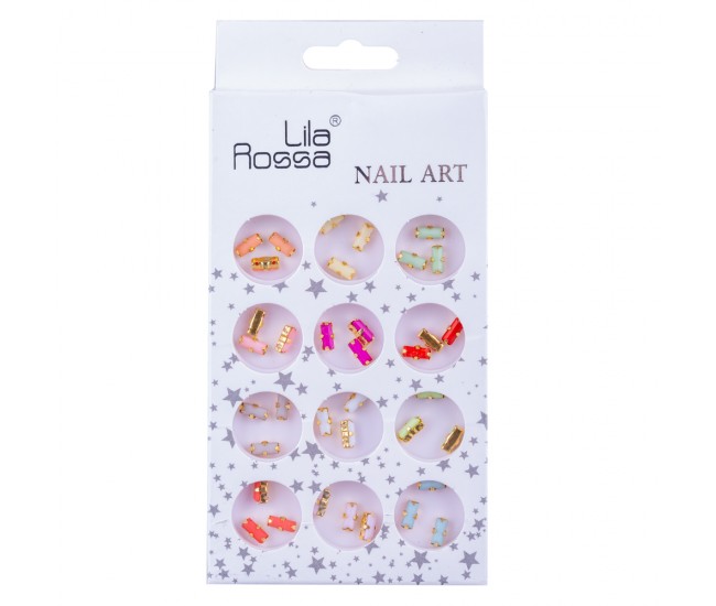 Decoratiuni pentru unghii Lila Rossa, pietre multicolore