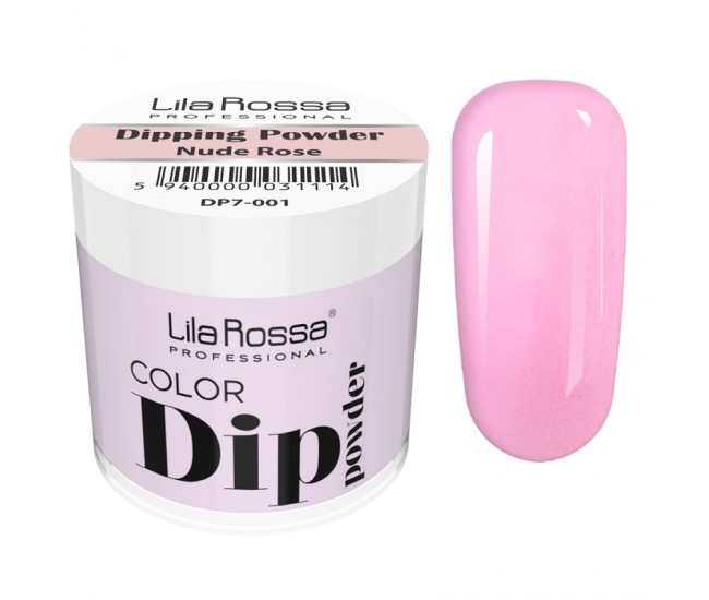 Dipping powder color, Lila Rossa, 7 g, 001 nude rose