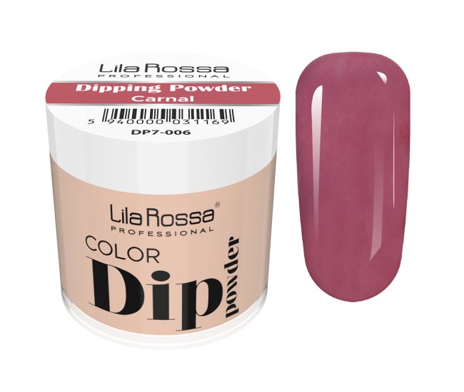 Dipping powder color, Lila Rossa, 7 g, 006 carnal