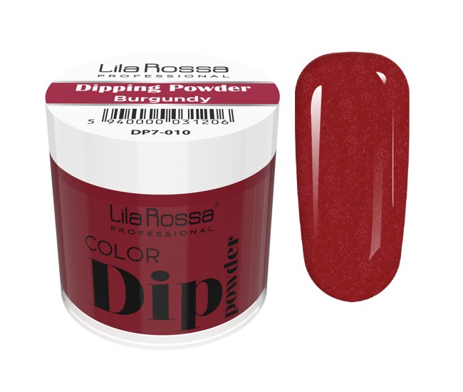 Dipping powder color, Lila Rossa, 7 g, 010 burgundy