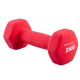 Gantera fitness Karemi, tip hexagon, de 2 kg, rosie