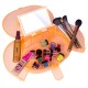 Geanta din plastic pentru cosmetice, Lila Rossa, cu oglinda, portocalie