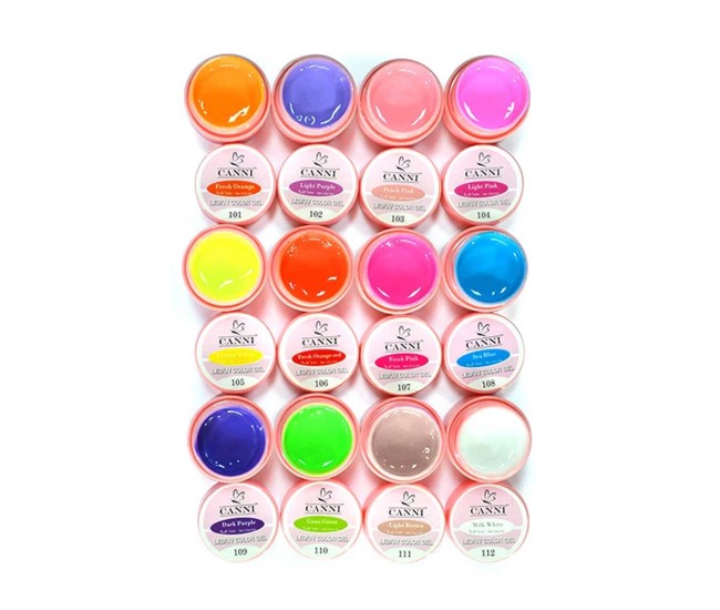 Set gel color Canni, Youth Series, 12 geluri Set gel color Canni, Youth Series, 12 geluri