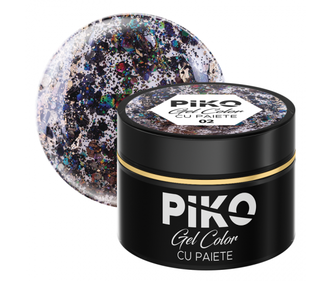Gel color cu paiete Piko, 5g, 02