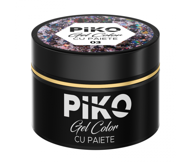 Gel color cu paiete Piko, 5g, 03