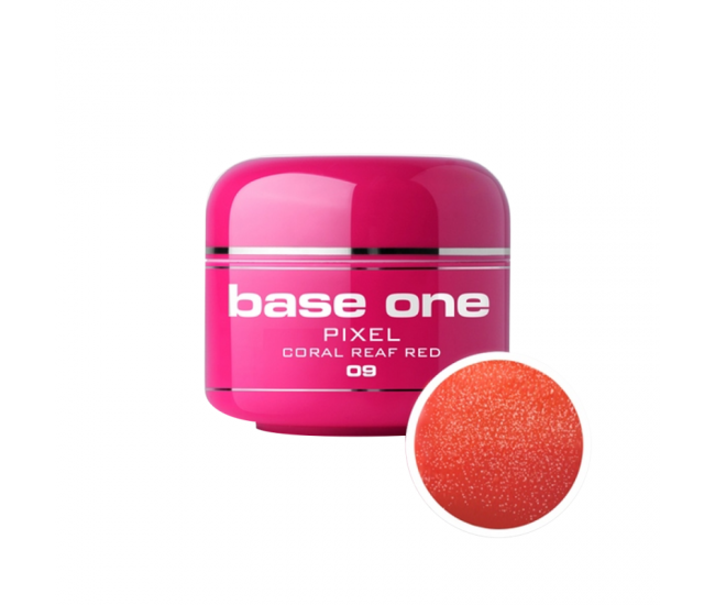 Gel UV color Base One, 5 g, Pixel, coral reaf red 09