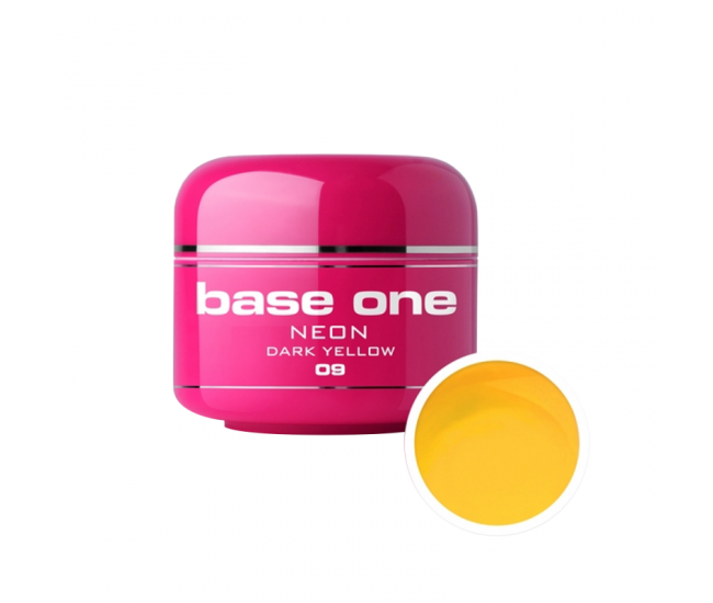 Gel UV color Base One, Neon, dark yellow 09, 5 g