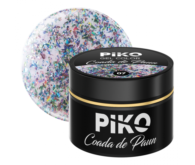 Gel UV color Piko, Coada de paun, 5g, model 07