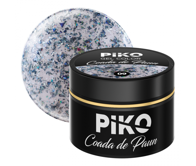Gel UV color Piko, Coada de paun, 5g, model 09