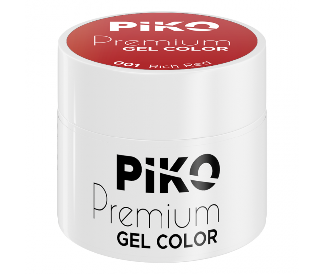 Gel UV color Piko, Premium, 5 g, 001 Red