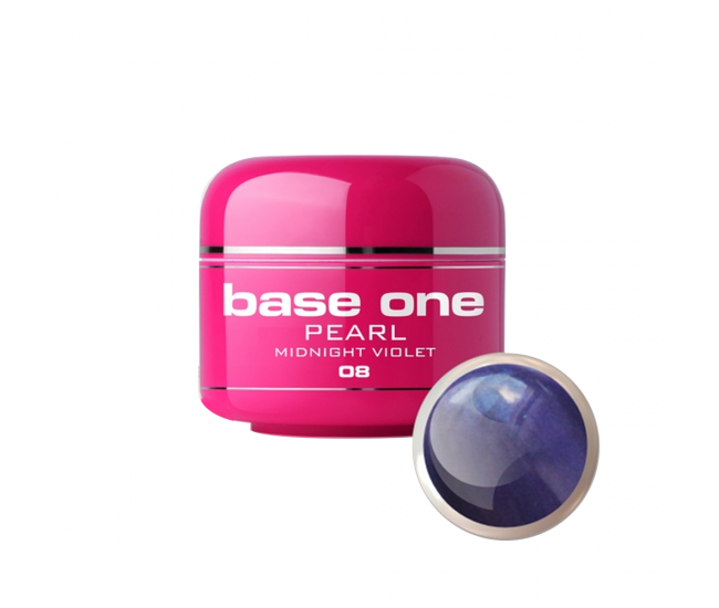 Gel UV color Base One, 5 g, Pearl, midnight violet 08