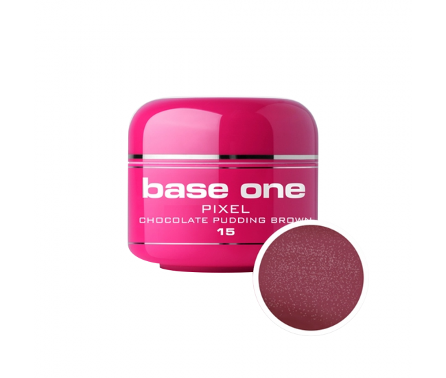 Gel UV color Base One, 5 g, Pixel, chocolate pudding brown 15