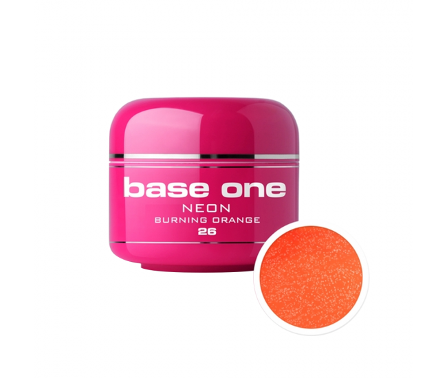 Gel UV color Base One, Neon, burning orange 26, 5 g