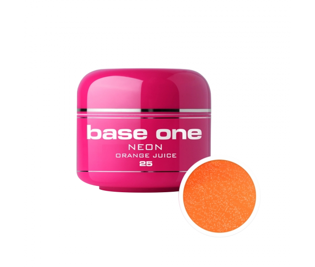 Gel UV color Base One, Neon, orange juice 25, 5 g