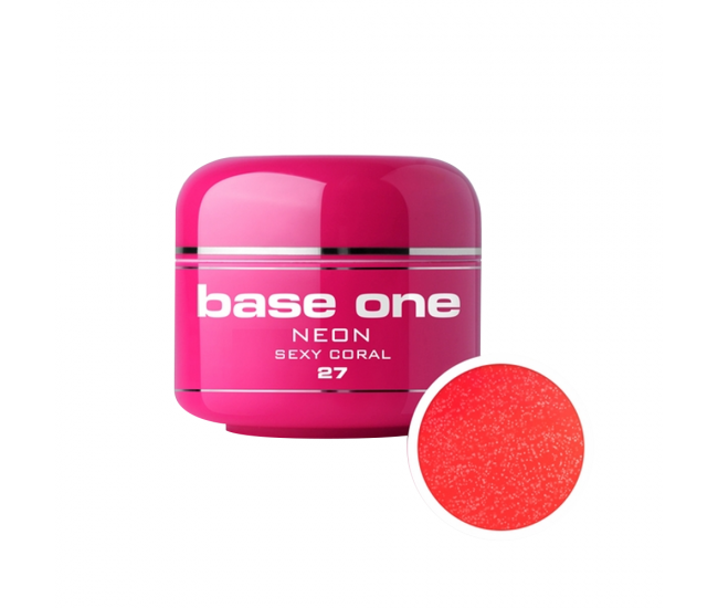 Gel UV color Base One, Neon, sexy coral 27, 5 g