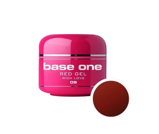 Gel UV color Base One, Red, rich love 09, 5 g