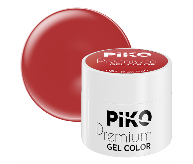 Gel UV color Piko, Premium, 5 g, 001 Red